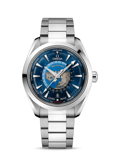 OMEGA AQUA TERRA 150M CO‑AXIAL MASTER CHRONOMETER GMT WORLDTIMER 43 MM Worldtimer